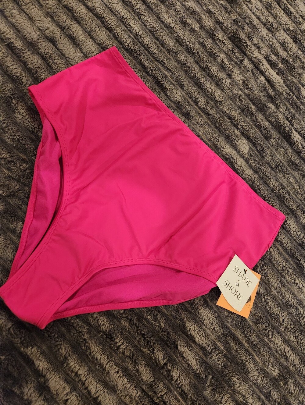 NWT Shade & Shore Bright Hot Pink Bikini Bottom, Size XL/16-18